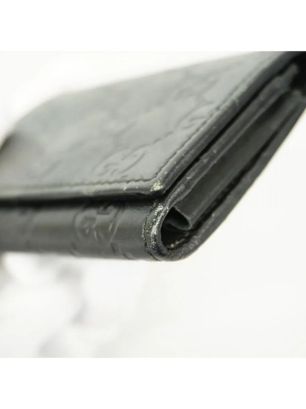 ★SOLD★ Gucci Business Card Holder Guccissima Leather Black Silver - Picture 5 of 9